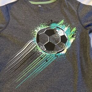 All in Motion Charcoal Soccer Graphic Long Sleeve Tee